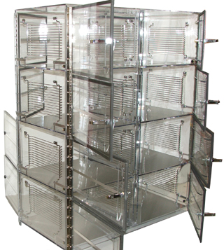 8 Door Pass-Thru Desiccator Cabinet Chamber for Gas Input